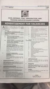 Nigerian Immigration Service recruitment application