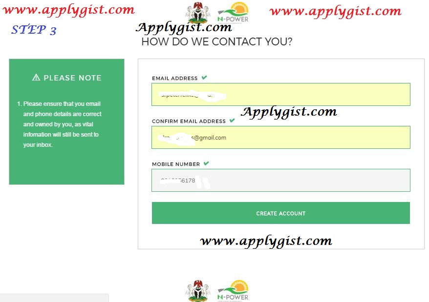How to fill Npower Ng contact details success 2017