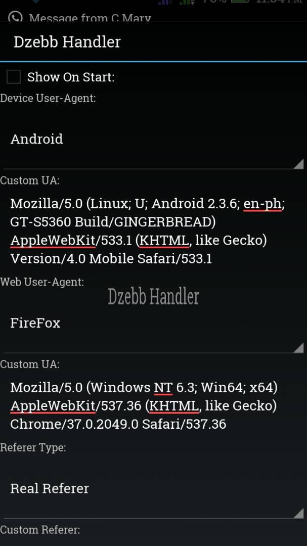 Update your glo free browsing settings using Psiphon 108 Handler