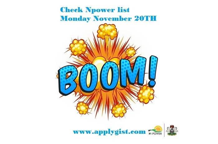 Check Npower list Monday, November 2017