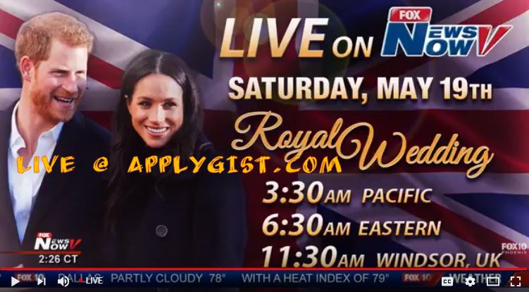 Stream Live Royal Wedding Harry and Meghan Markel
