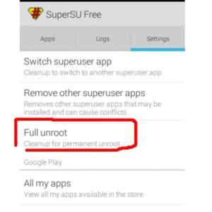 unroot your Android smartphone