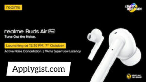 Realme Buds Air Pro TWS Earbuds Brand to Launch in India on October 7