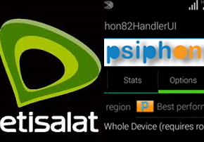 Etisalat unlimited browsing with Psiphon