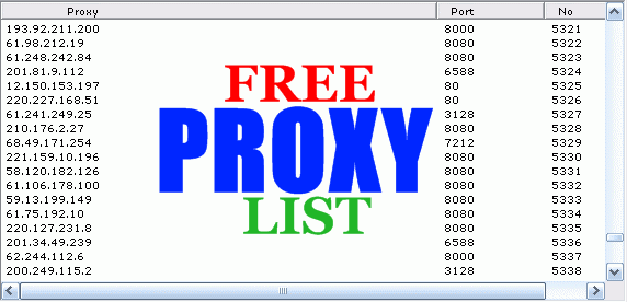 Free Proxy List March 13 2018