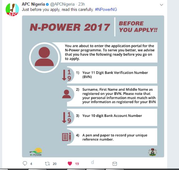 NpowerNg 2017 registration Updates