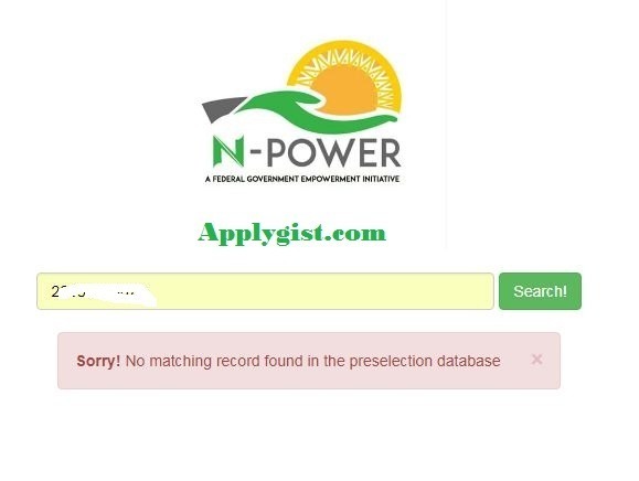 Npower Power show not Selected