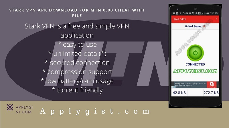 Stark VPN APK Download for MTN 0.00 Cheat With File