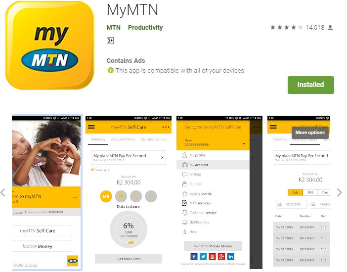 Free 500MB Data MyMTN App