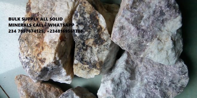 Lithium Ores Spodumene and lepidolite Supply In Nigeria