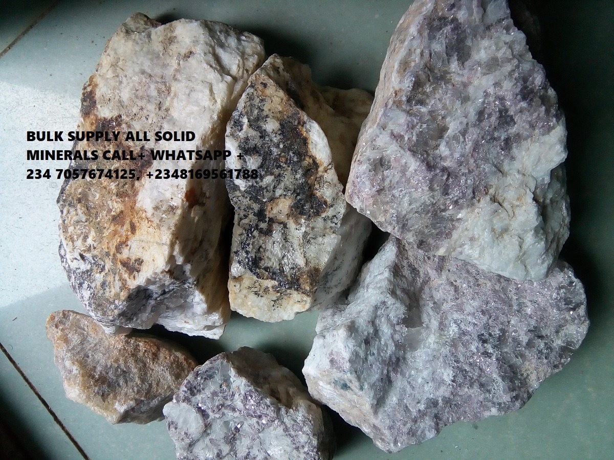 Lithium Ores Spodumene and lepidolite Supply In Nigeria